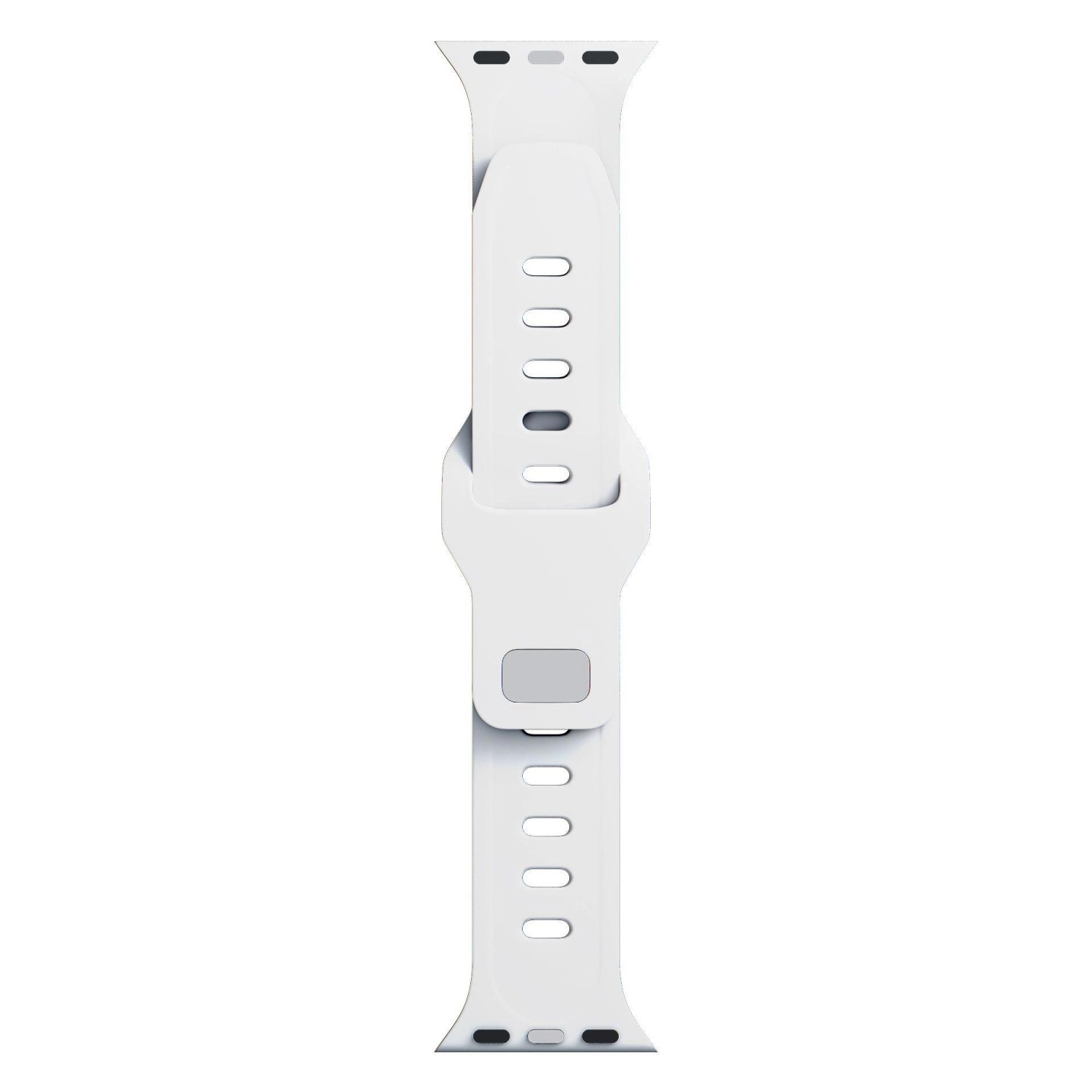 Řemínek 3mk Silicone Watch Strap pro Apple 42/44/45/49 mm, bílá