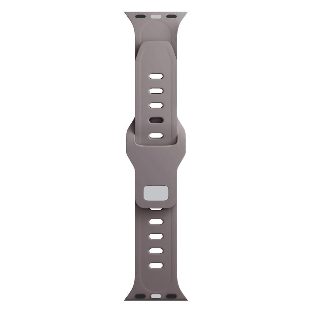 Řemínek 3mk Silicone Watch Strap pro Apple 42/44/45/49 mm, taupe