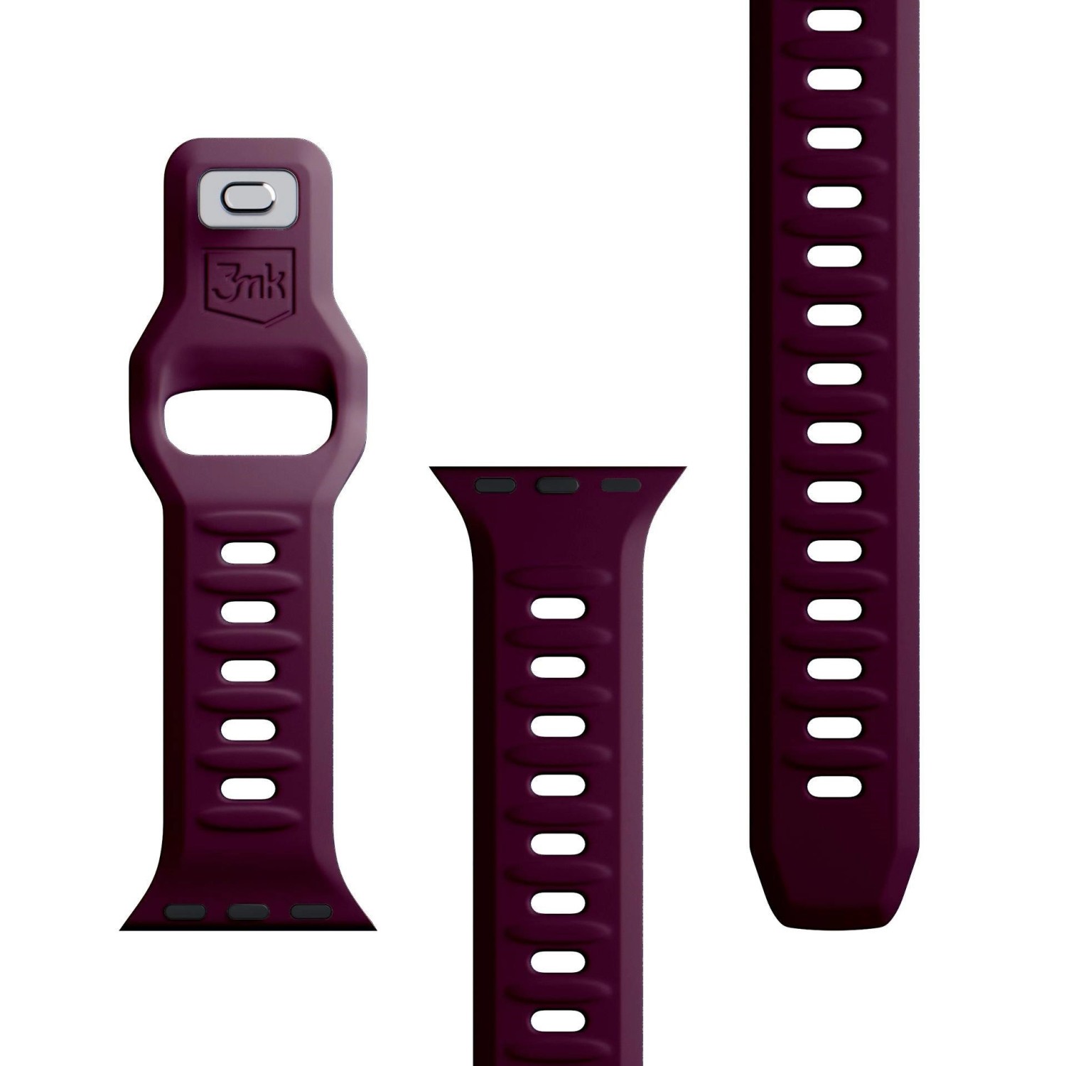 Řemínek Silicone Watch Strap pro Apple 42/44/45/49 mm, vínová