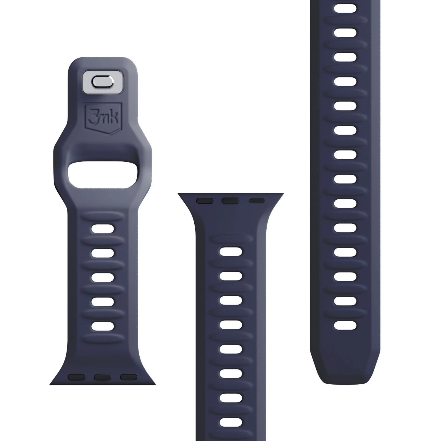 3mk Silicone Watch Strap pro Apple 42/44/45/49 mm, šedá