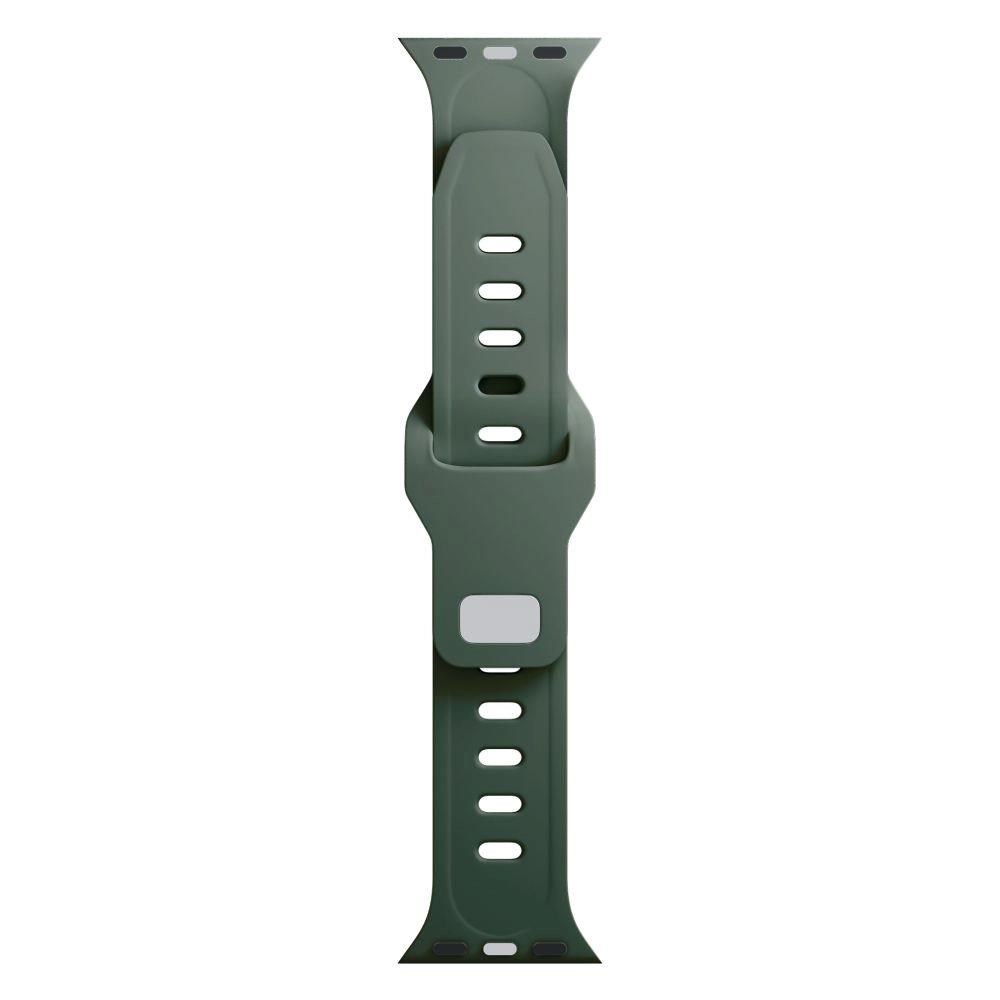 3mk Silicone Watch Strap pro Apple 42/44/45/49 mm, tmavě zelená