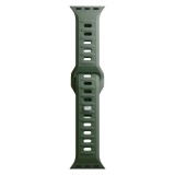 3mk Silicone Watch Strap pro Apple 42/44/45/49 mm, tmavě zelená