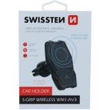 Magnetický držák do auta Swissten S-GRIP WIRELESS WM1-AV3, černá