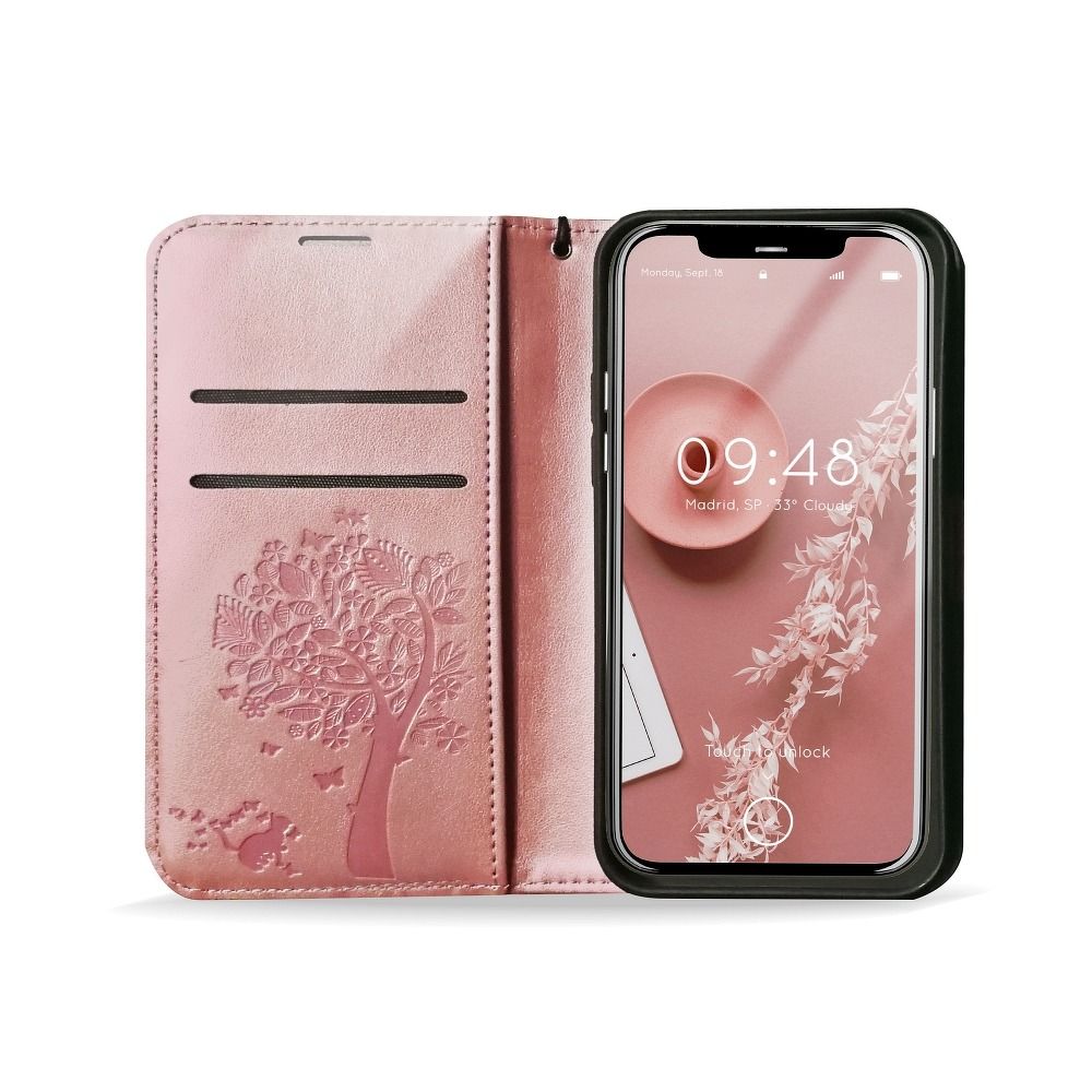 MEZZO Book case for XIAOMI Redmi Note 10 Pro tree rose gold