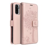 MEZZO Book case for XIAOMI Redmi Note 10 / 10S tree rose gold