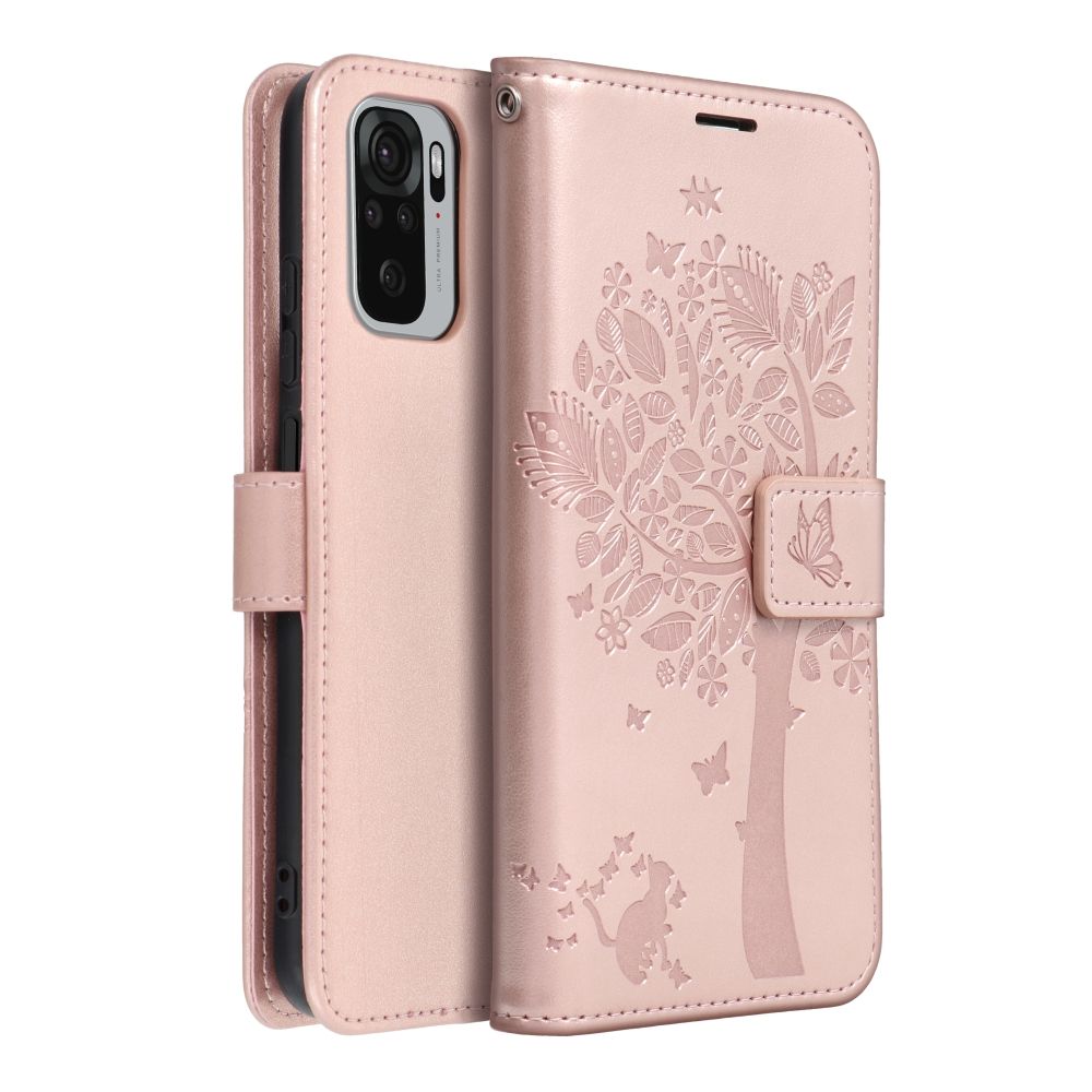 MEZZO Book case for XIAOMI Redmi Note 10 / 10S tree rose gold