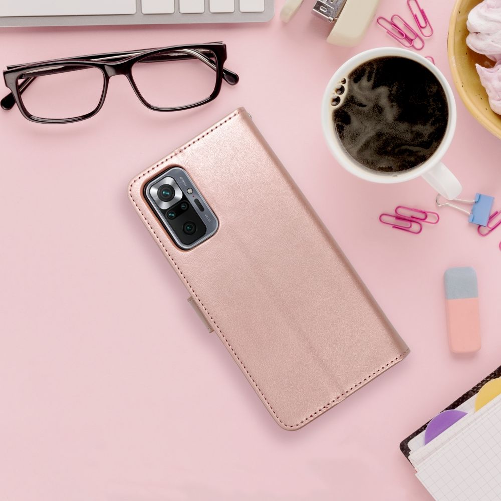 MEZZO Book case for XIAOMI Redmi Note 10 / 10S tree rose gold