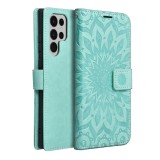 MEZZO Book case for SAMSUNG S22 Ultra mandala green