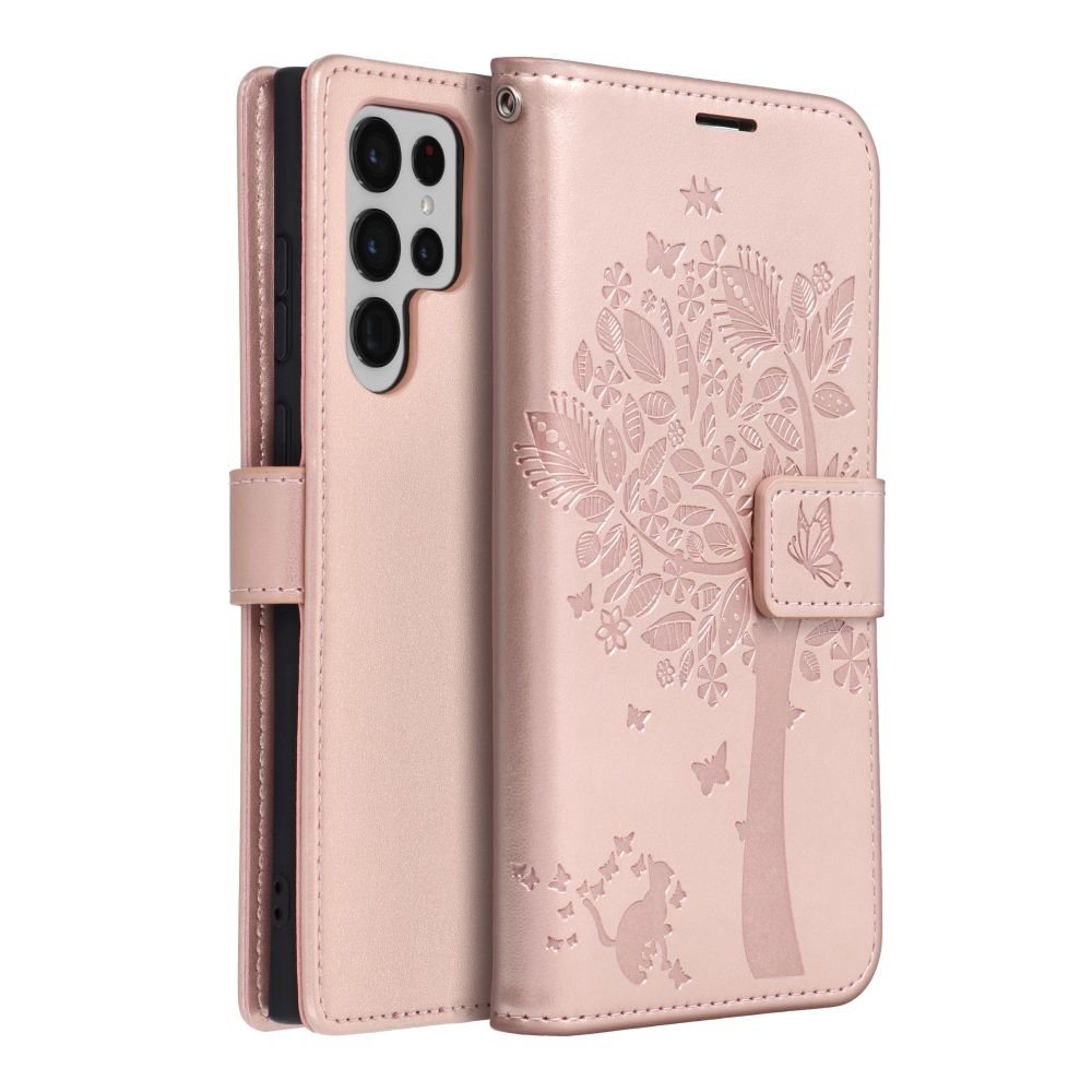 MEZZO Book case for SAMSUNG S22 Ultra tree rose gold