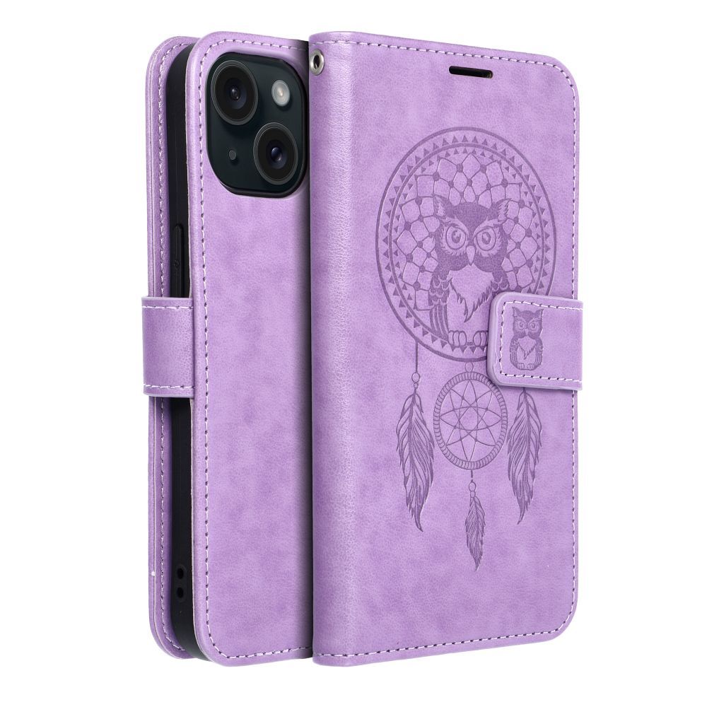 MEZZO Book case for IPHONE 15 dreamcatcher purple