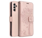 Flipové pouzdro MEZZO Book case pro Samsung Galaxy A55 5G, strom rose gold