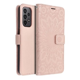 Flipové púzdro MEZZO Book case pre Samsung Galaxy A23 5G, mandala rose gold