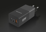 Aligator GaN, Power Delivery 65W, 2xUSB-C, 1xUSB-A, černá