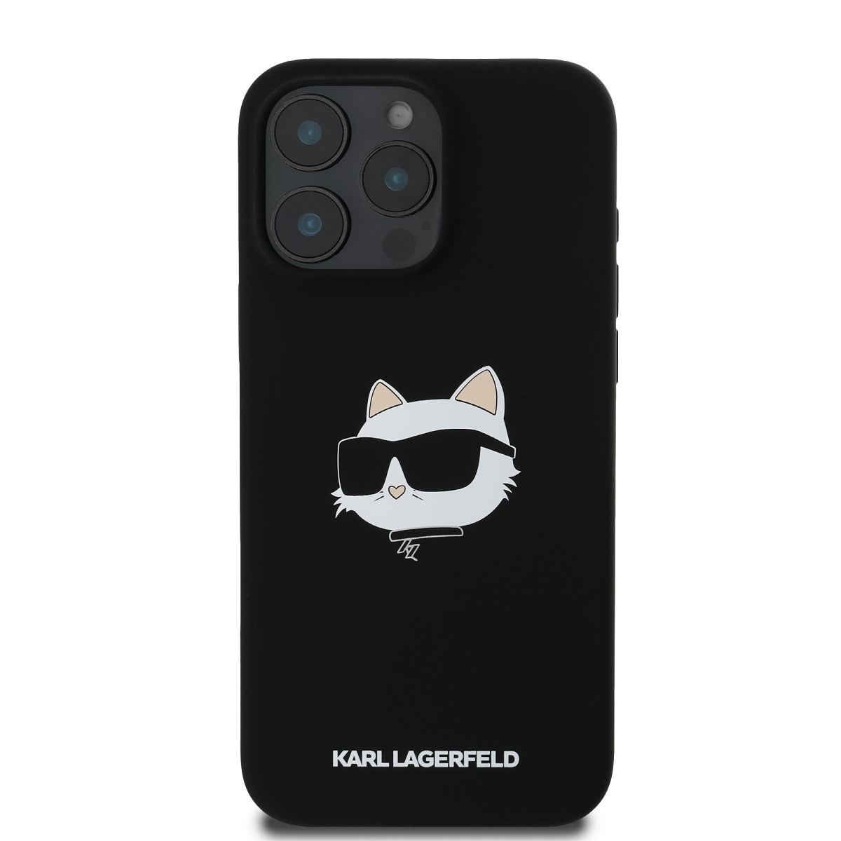 Karl Lagerfeld Liquid Silicone Choupette Head MagSafe Zadní Kryt pro iPhone 16 Pro Max Black