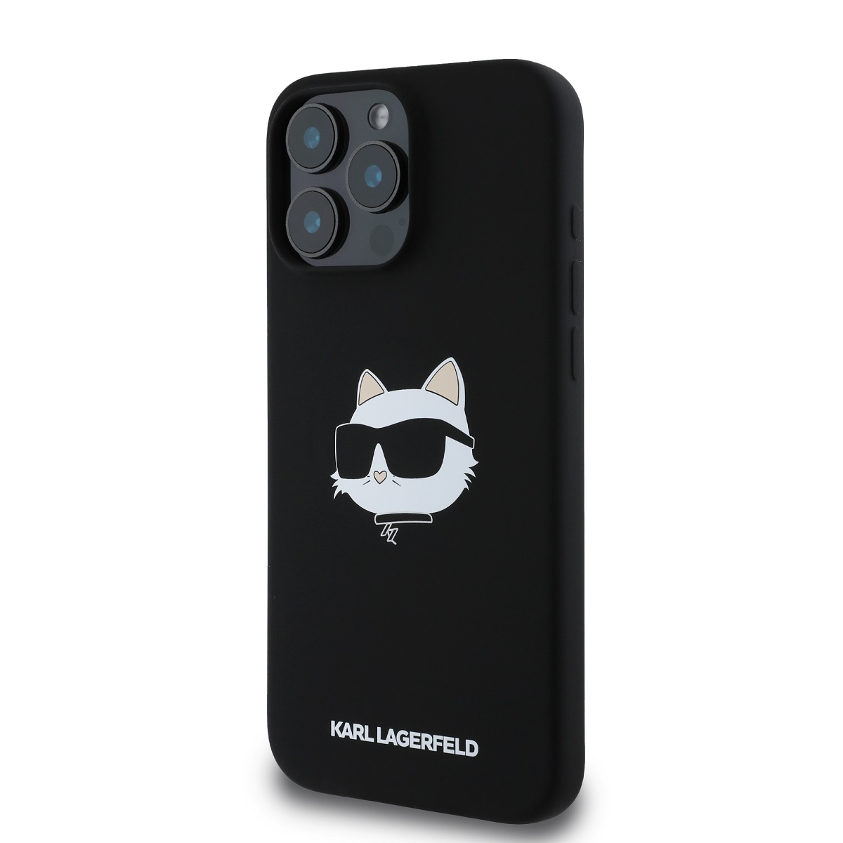 Karl Lagerfeld Liquid Silicone Choupette Head MagSafe Zadní Kryt pro iPhone 16 Pro Max Black