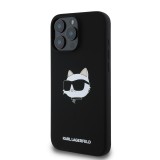 Karl Lagerfeld Liquid Silicone Choupette Head MagSafe Zadní Kryt pro iPhone 16 Pro Black