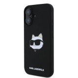 Karl Lagerfeld Liquid Silicone Choupette Head MagSafe Zadní Kryt pro iPhone 16 Black