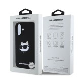 Karl Lagerfeld Liquid Silicone Choupette Head MagSafe Zadní Kryt pro iPhone 16 Black