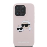 Karl Lagerfeld Liquid Silicone Double Heads MagSafe Zadní Kryt pro iPhone 16 Pro Pink