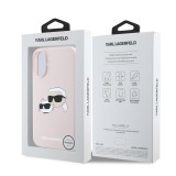 Karl Lagerfeld Liquid Silicone Double Heads MagSafe Zadní Kryt pro iPhone 16 Pink