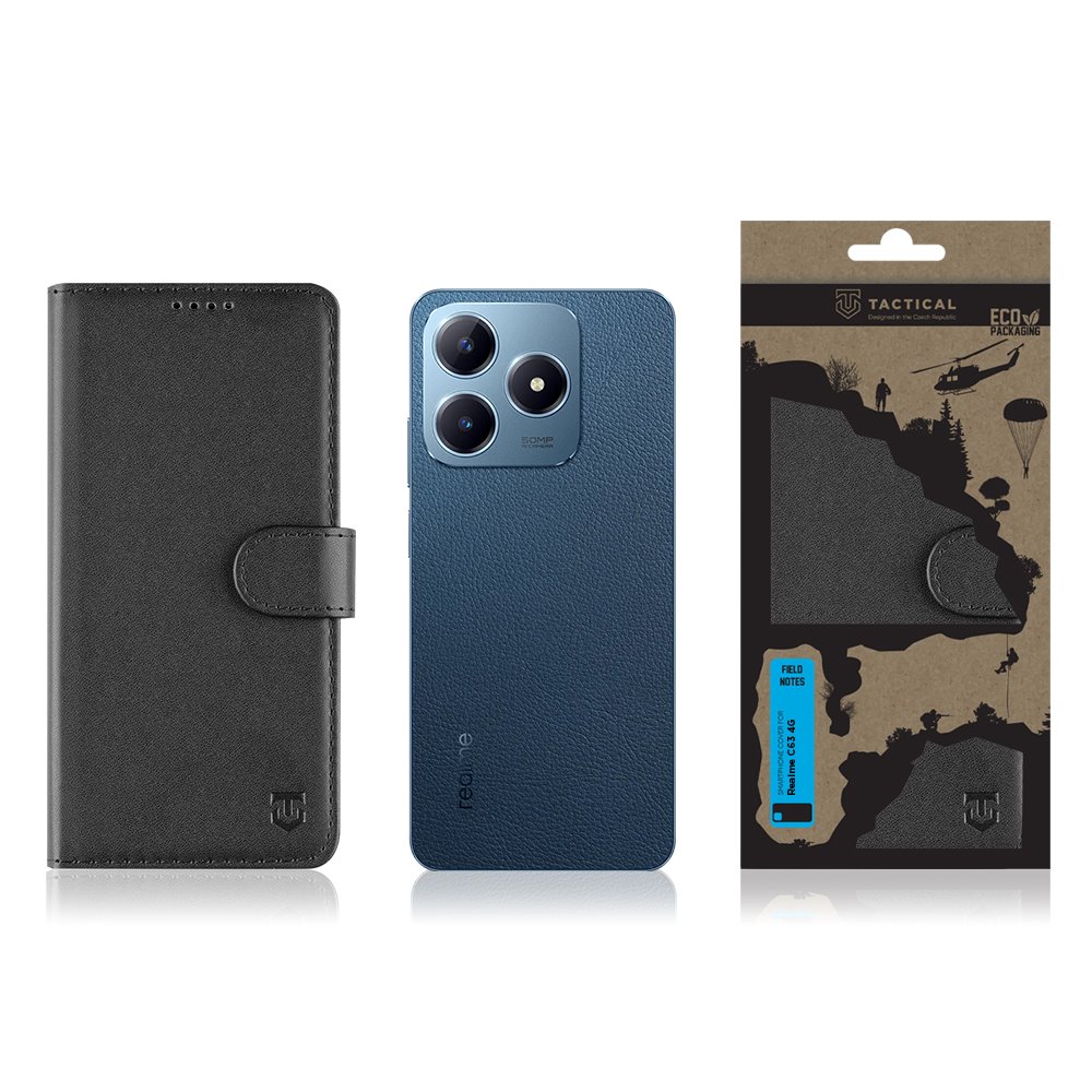 Flipové pouzdro Tactical Field Notes pro Vivo V40, černá