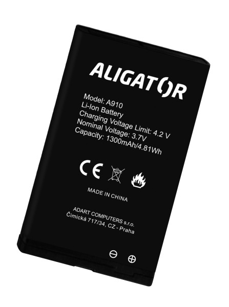 Batéria ALIGATOR A910, Li-Ion 1300 mAh, originálny