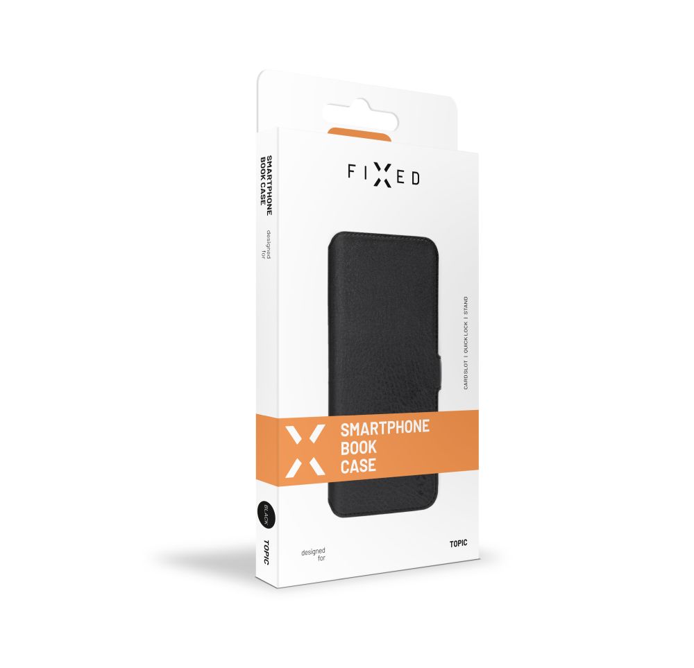 Tenké pouzdro typu kniha FIXED Topic pro Infinix Note 40X 5G, černé