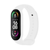 Silikonový řemínek FIXED Silicone Strap pro Xiaomi Band 7/ Mi Band 6/ Mi Band 5, bílá