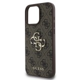 Guess PU 4G Metal Logo Zadní Kryt pro iPhone 16 Pro Max Brown