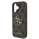 Guess PU 4G Metal Logo Zadní Kryt pro iPhone 16 Brown