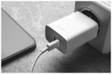 Síťová nabíječka FIXED s 2x USB-C výstupem, podpora PD, 35W, bílá