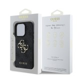 Guess PU 4G Metal Logo Zadní Kryt pro iPhone 16 Pro Grey