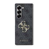 Guess PU 4G Metal Logo Zadní Kryt pro Samsung Galaxy Z Fold 6 Grey