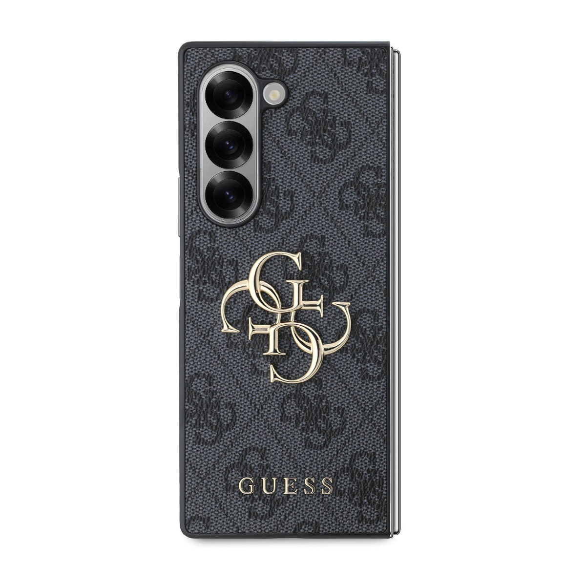 Guess PU 4G Metal Logo Zadní Kryt pro Samsung Galaxy Z Fold 6 Grey