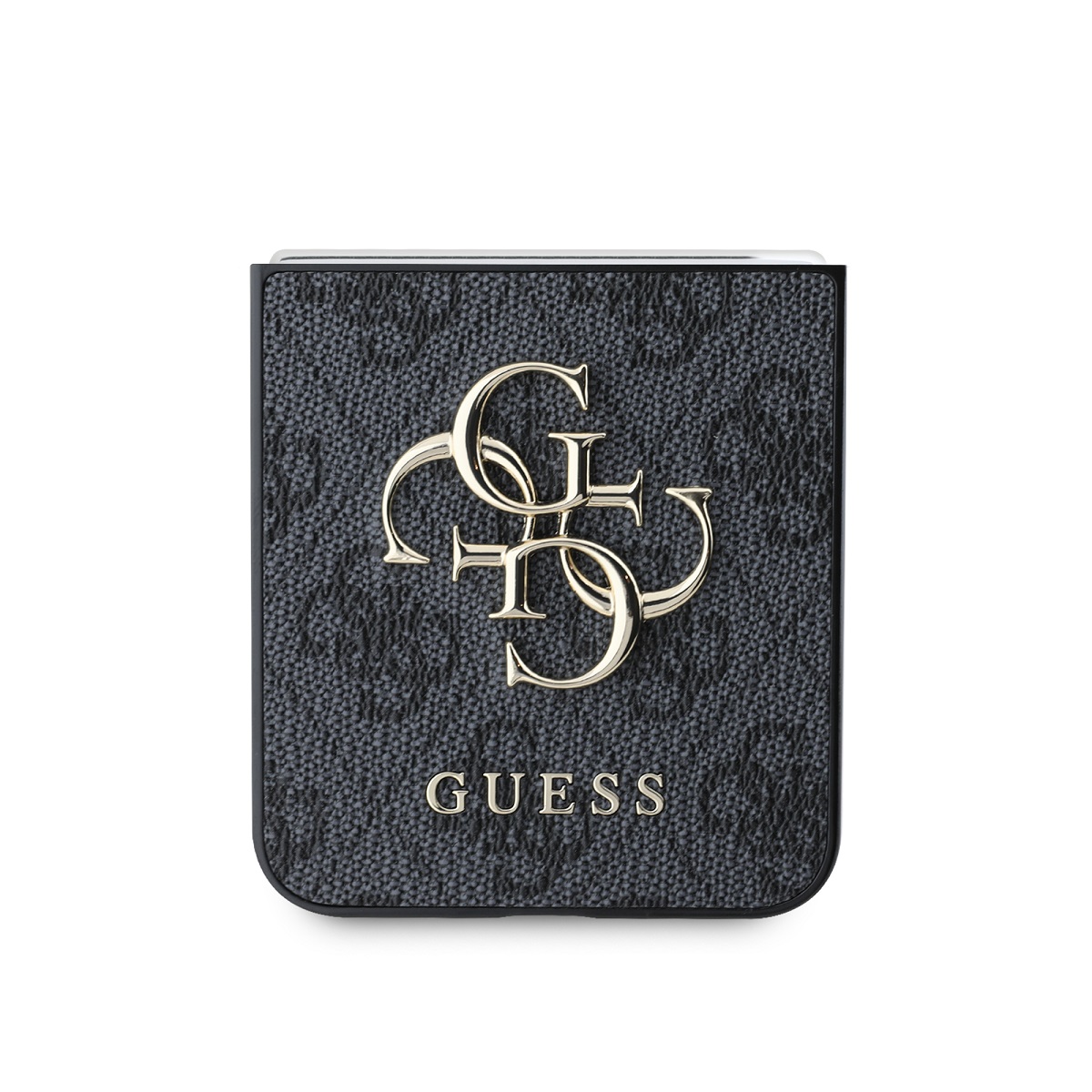 Guess PU 4G Metal Logo Zadní Kryt pro Samsung Galaxy Z Flip 6 Grey