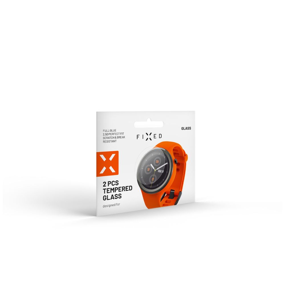 Ochranné tvrzené sklo FIXED pro smartwatch Garmin Fénix 8 (47mm), 2 ks v balení, čiré