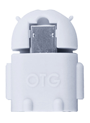 OTG Adaptér microUSB / USB, biely