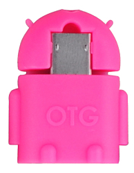 OTG Adaptér microUSB / USB, ružový