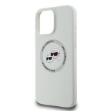 Karl Lagerfeld Liquid Silicone K&CH Heads MagSafe Zadní Kryt pro iPhone 16 Pro Max Beige