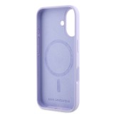 Karl Lagerfeld Liquid Silicone Karl and Choupette MagSafe Zadní Kryt pro iPhone 16 Purple