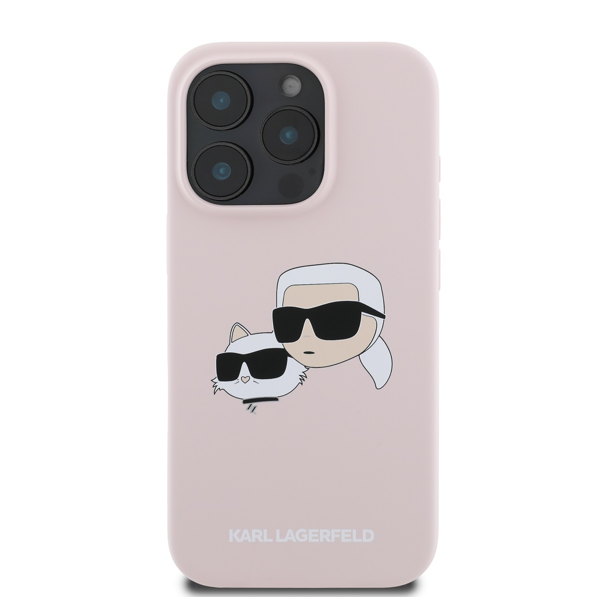 Karl Lagerfeld Liquid Silicone Double Heads MagSafe Zadní Kryt pro iPhone 16 Pro Max Pink