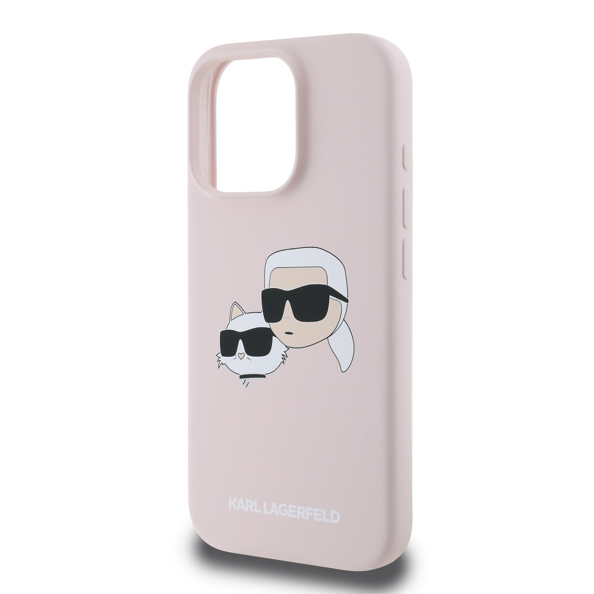 Karl Lagerfeld Liquid Silicone Double Heads MagSafe Zadní Kryt pro iPhone 16 Pro Max Pink