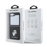 Karl Lagerfeld PU Saffiano Karl and Choupette Zadní Kryt pro Samsung Galaxy Z Flip 6 Black