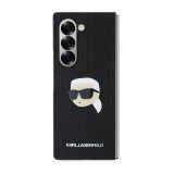 Karl Lagerfeld PU Saffiano Monogram Karl Head Zadní Kryt pro Samsung Galaxy Z Fold 6 Black