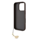 Guess 4G Charm Zadní Kryt pro iPhone 16 Pro Tone on Tone Brown