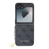 Guess 4G Charm Zadní Kryt pro Samsung Galaxy Z Flip 6 Grey