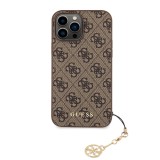 Guess 4G Charm Zadní Kryt pro iPhone 13 Pro Max Tone on Tone Brown