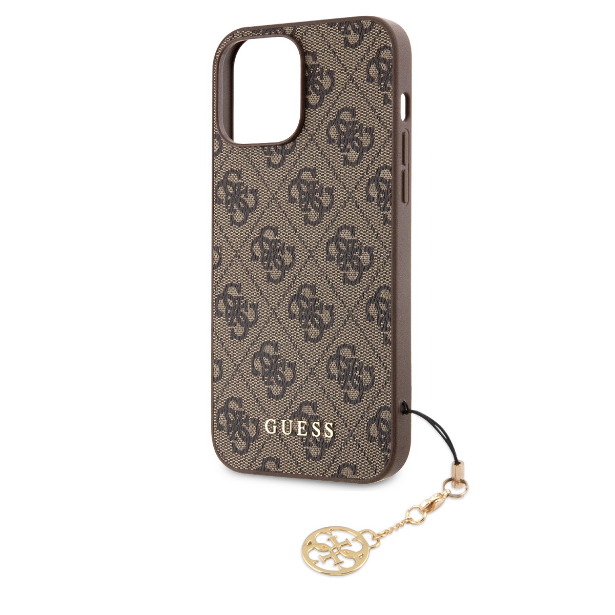 Guess 4G Charm Zadní Kryt pro iPhone 13 Pro Max Tone on Tone Brown