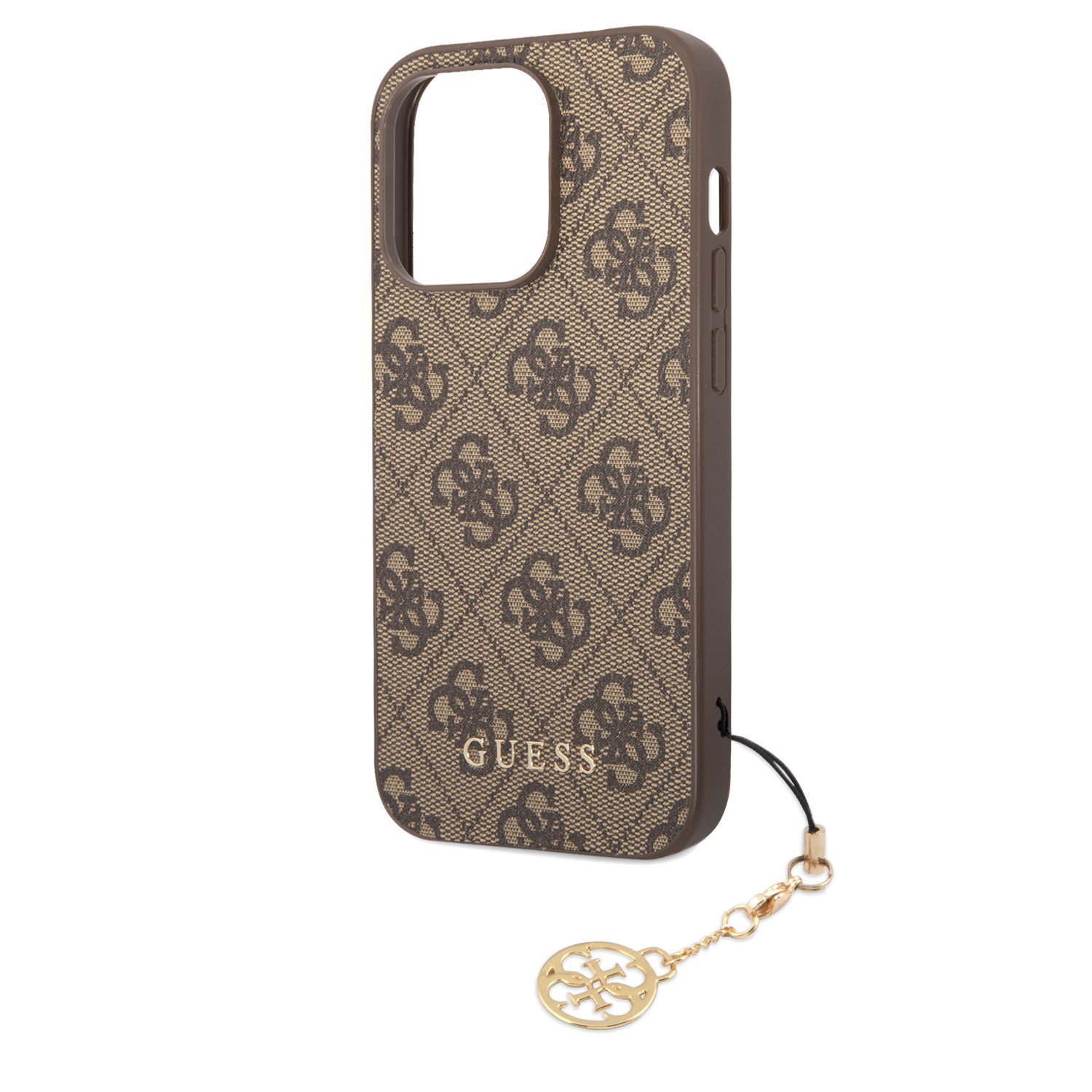 Guess 4G Charm Zadní Kryt pro iPhone 13 Pro Tone on Tone Brown