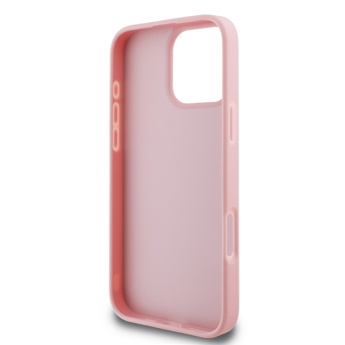 Guess PU Fixed Glitter 4G Metal Logo Zadní Kryt pro iPhone 16 Pro Max Pink